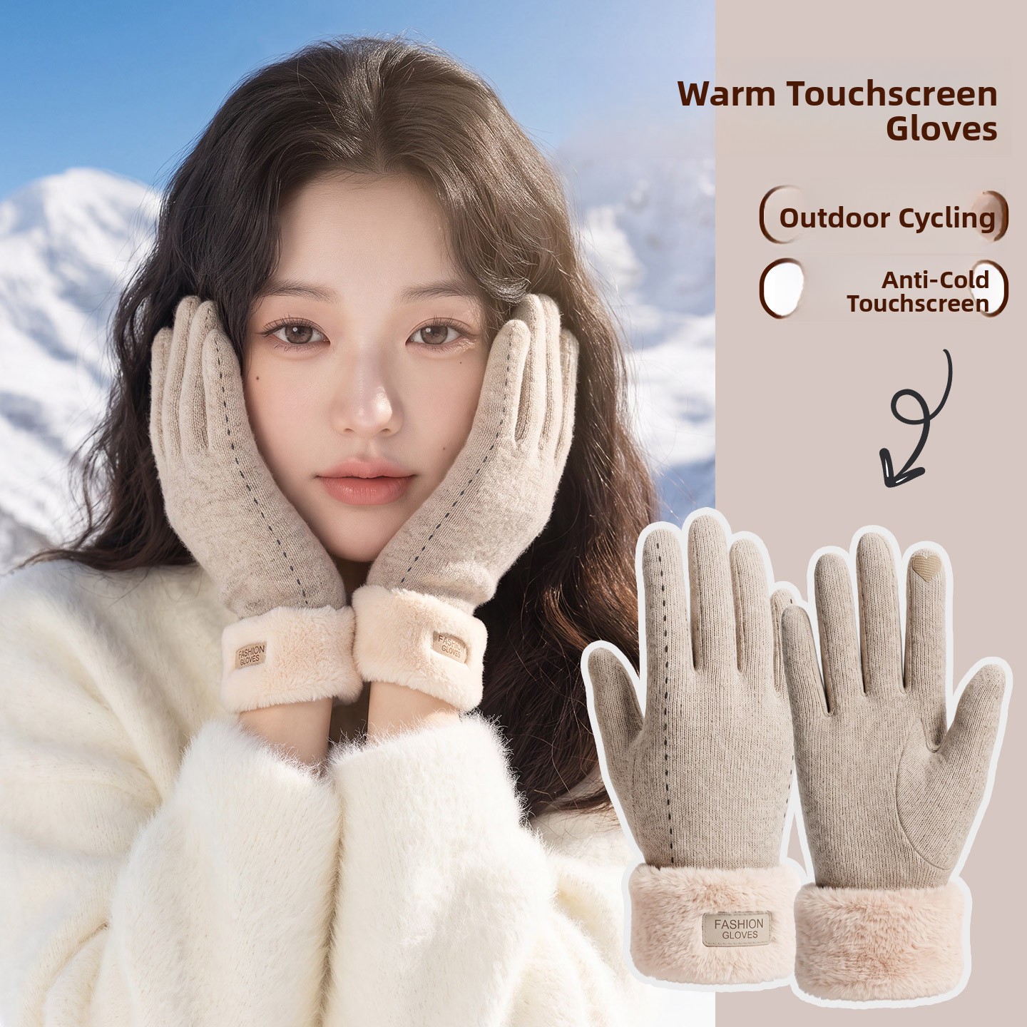 Cycling Commute Essentials - Gants de cyclisme d'hiver en polaire