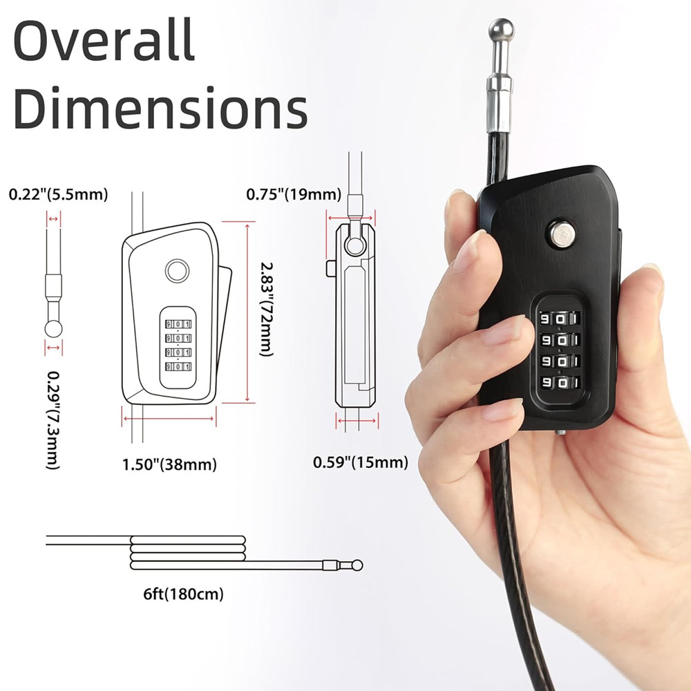 Cadenas antivol robuste à comb - Cable Lock Flexible avis et prix